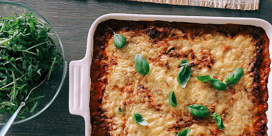 Digg vegetarlasagne