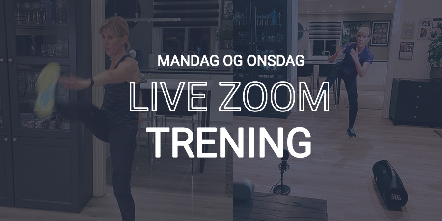 Gratis live zoom trening mandag og onsdag